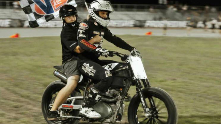 Royal Enfield flat track win